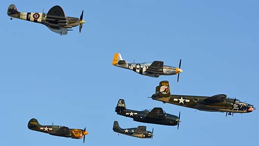 Planes of Fame Airshow at Chino, Friday Twilight Flying Displays, April 29, 2016